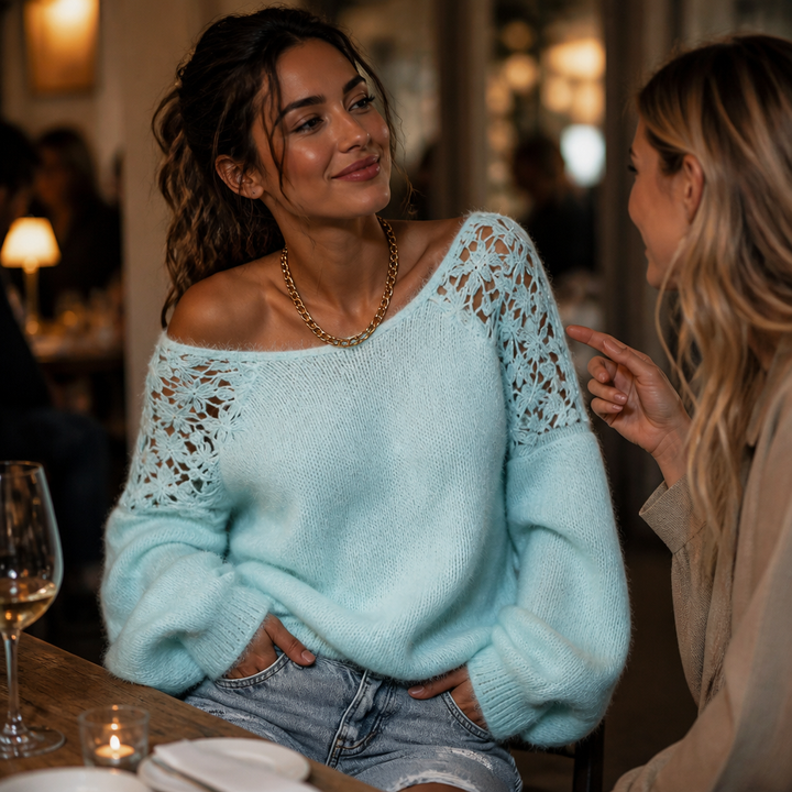 Wearbella – Sweter w koronkowym stylu, który wygląda elegancko, a nie zwyczajnie