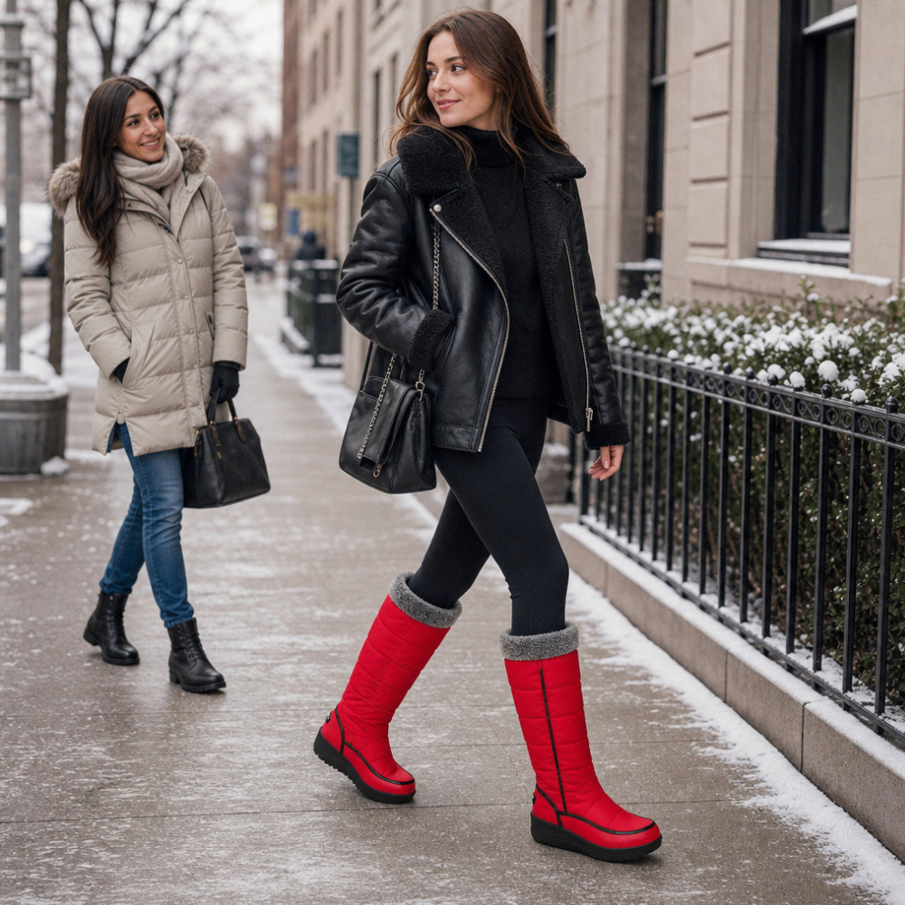 Wearbella – Botki z sztucznym futrem do kolan