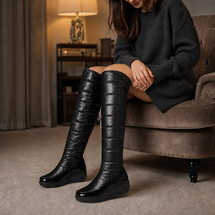 Wearbella – Śniegowce z miękkim wykończeniem do kolan