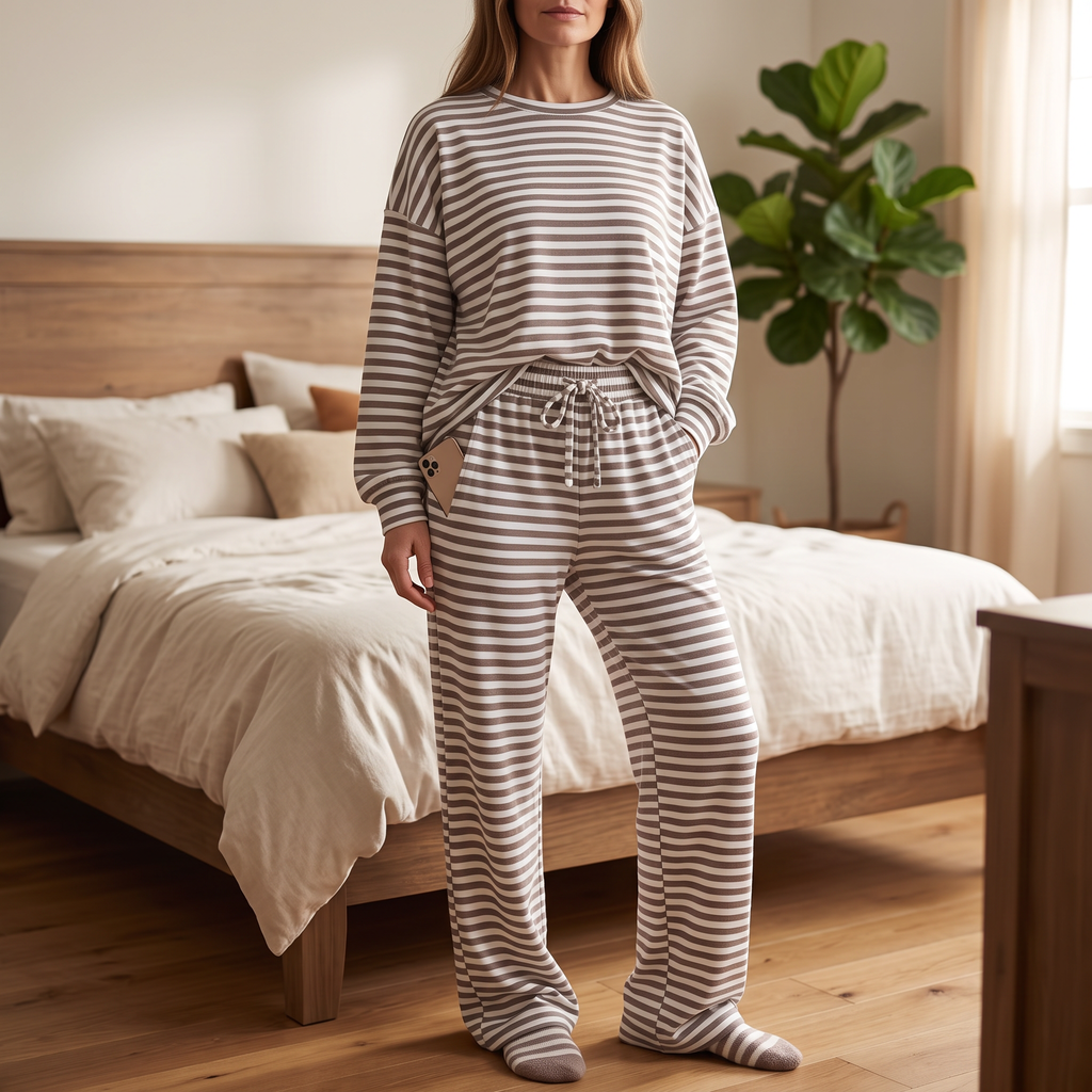 Wearbella – Zestaw z Paskowanym Topem i Spodniami