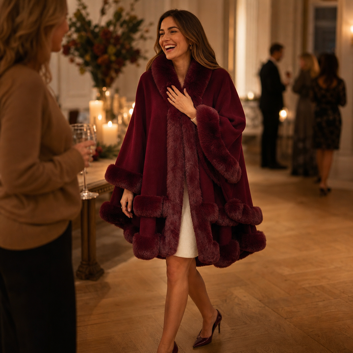 Wearbella – Kaptur z dzianiny z wykończeniem z futra