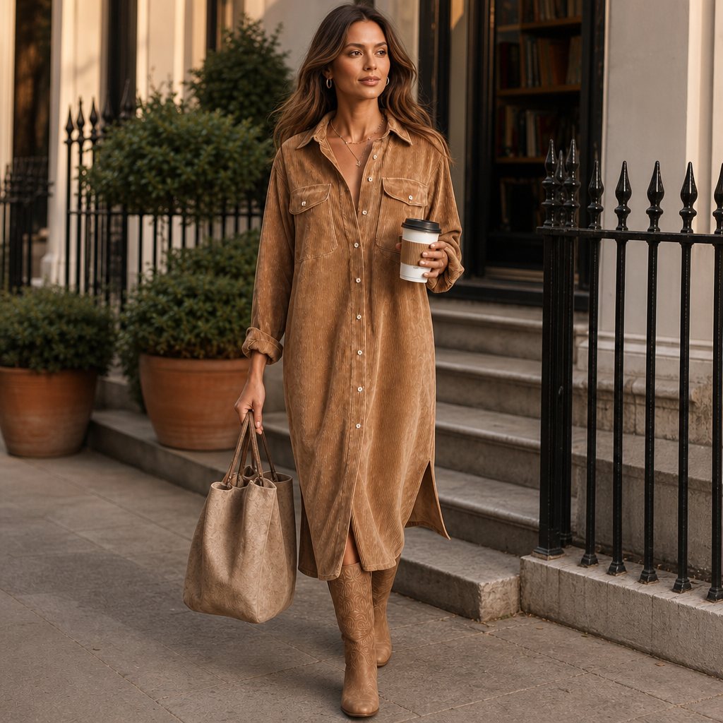 Wearbella – Sukienka koszulowa midi z guzikami z boku
