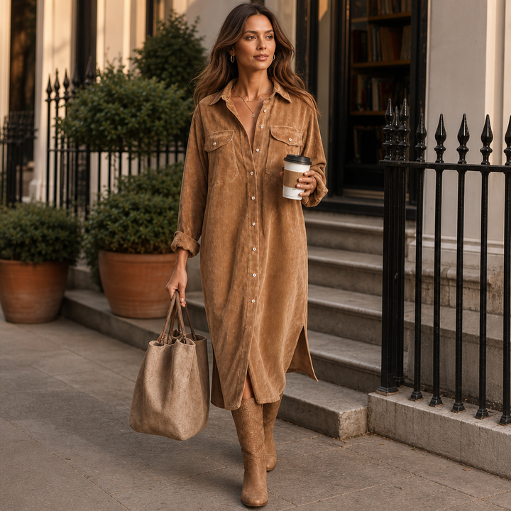 Wearbella – Sukienka koszulowa midi z guzikami z boku