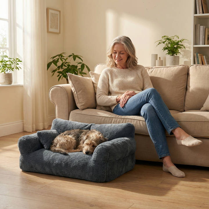 Pawluna – Pluszowa Sofa dla Zwierząt z Praniem w Pralce