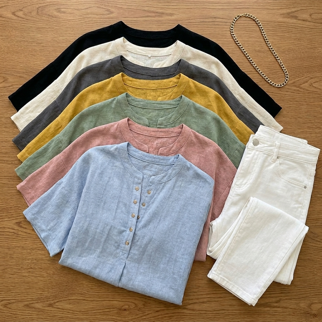 Lunavia Effortless Bluzka Henley dla Kobiet