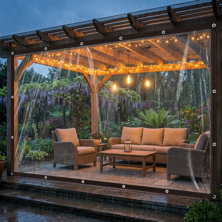 Clearvana – Przezroczysty, wytrzymały tarp na patio