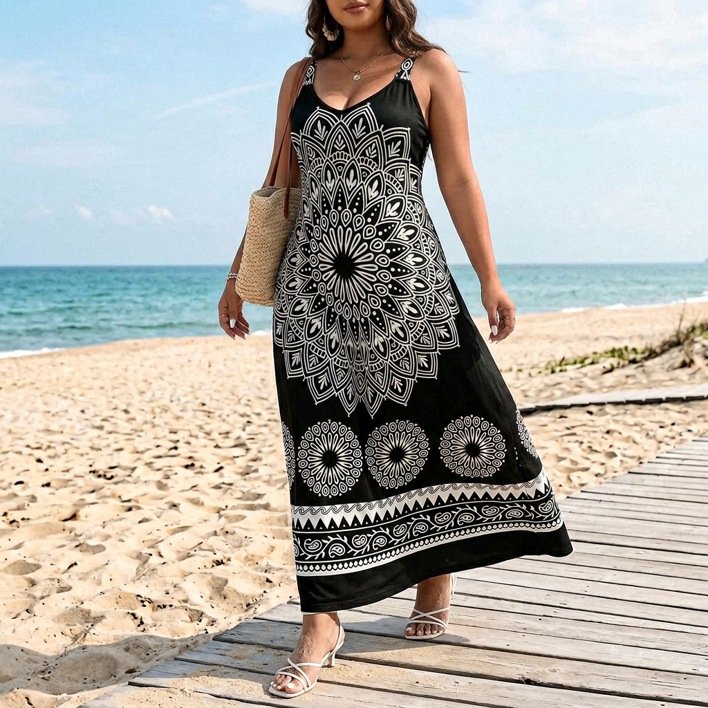 Mandara – Boho Mandala Maxi Dress