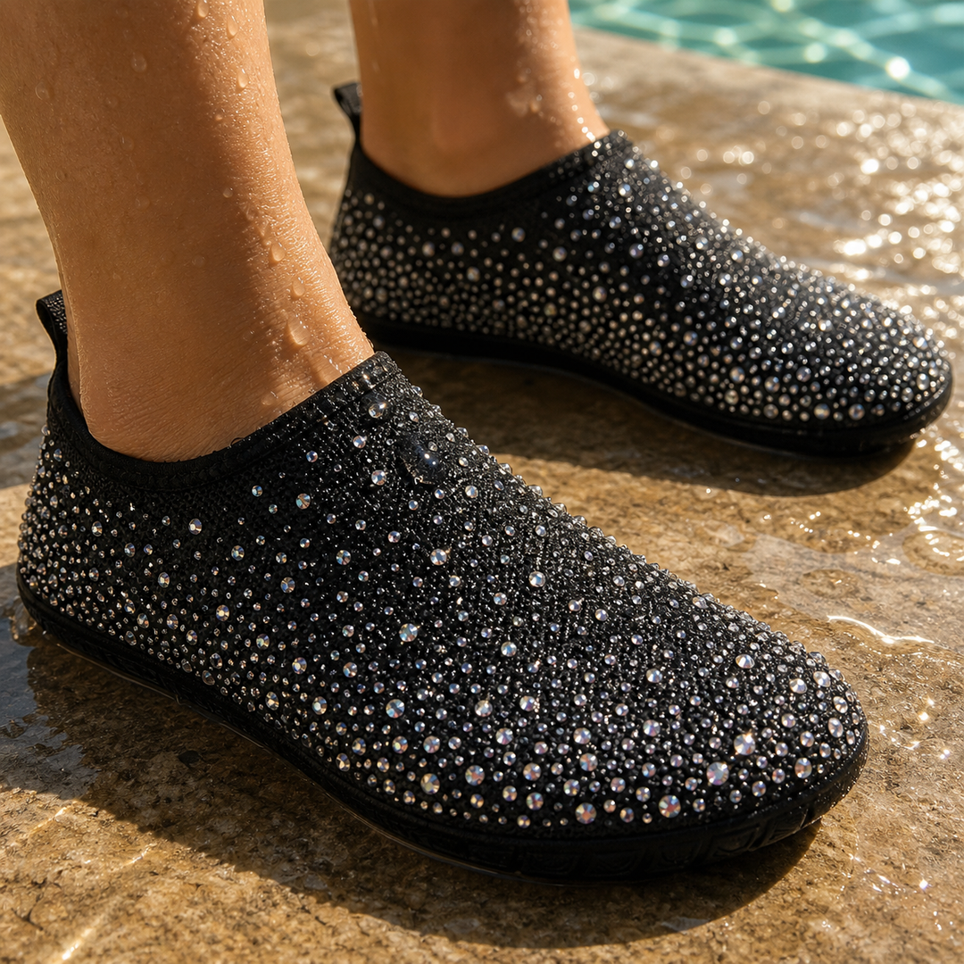 Sparkella – Kryształowe Buty Wodne Slip-On