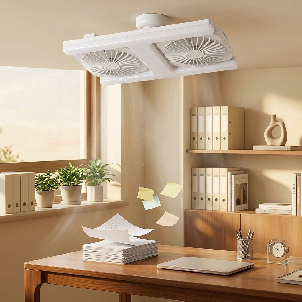 Breezo – Wentylator sufitowy wkręcany z lampą LED