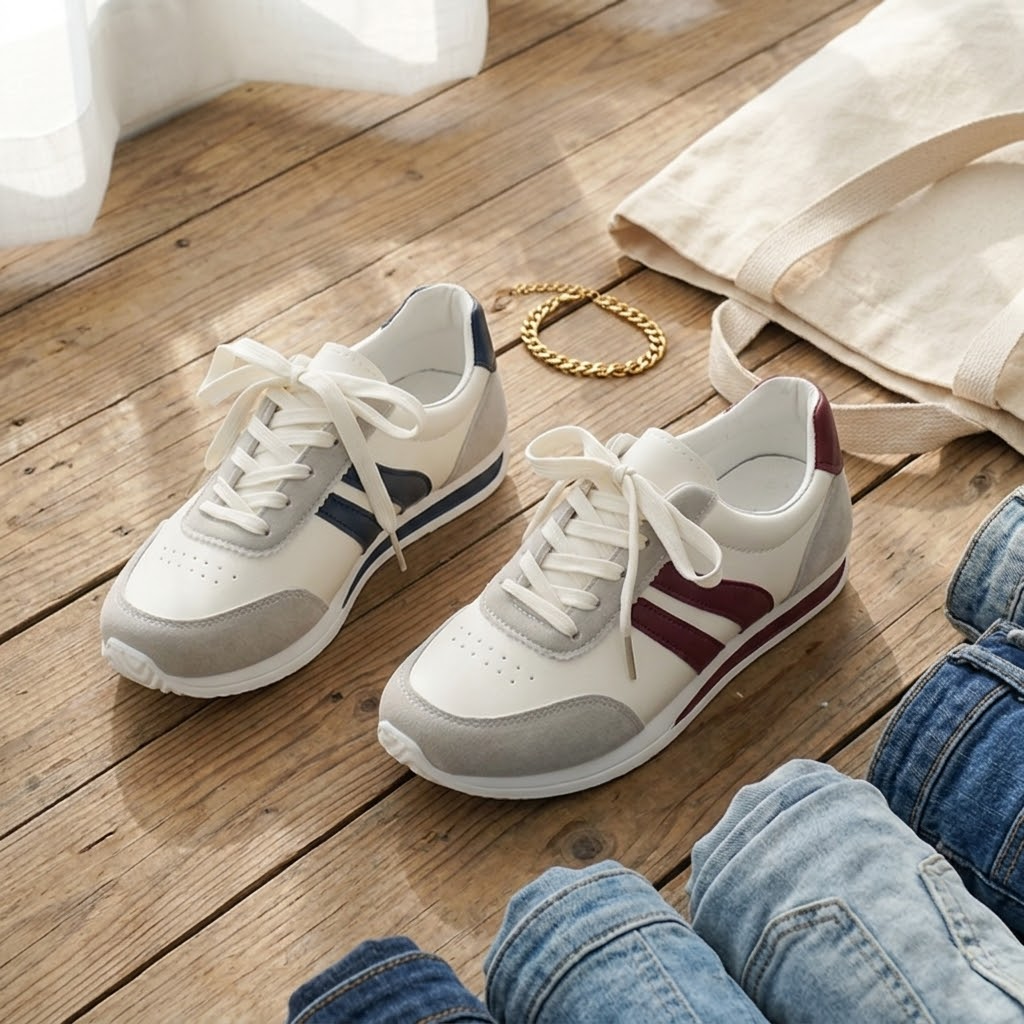LunaWalk – Lekkie sneakersy w retro paski