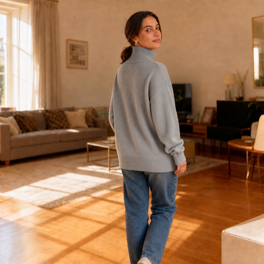 Marlowe – Sweter z wykończeniem na złote guziki w rozmiarze oversize