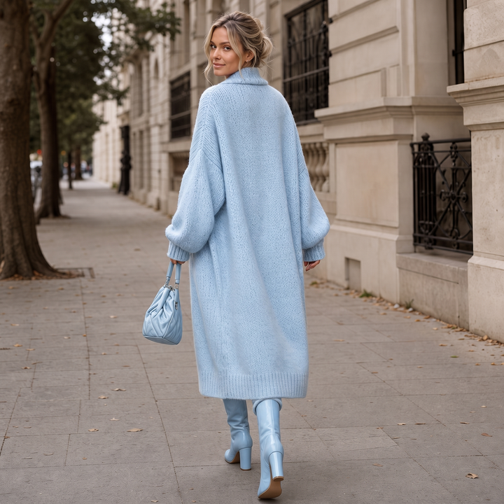 Wrapavia – Gruby Sweter Kardigan z Guzikami