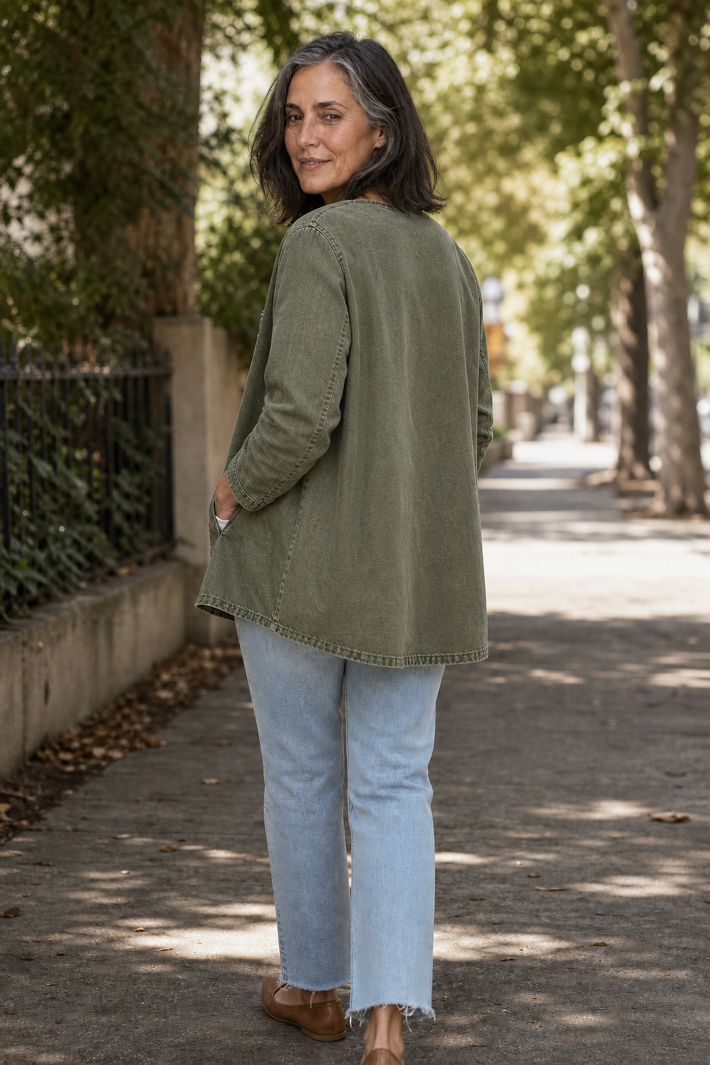 Corriveau – Kurtka w stylu prania denimu