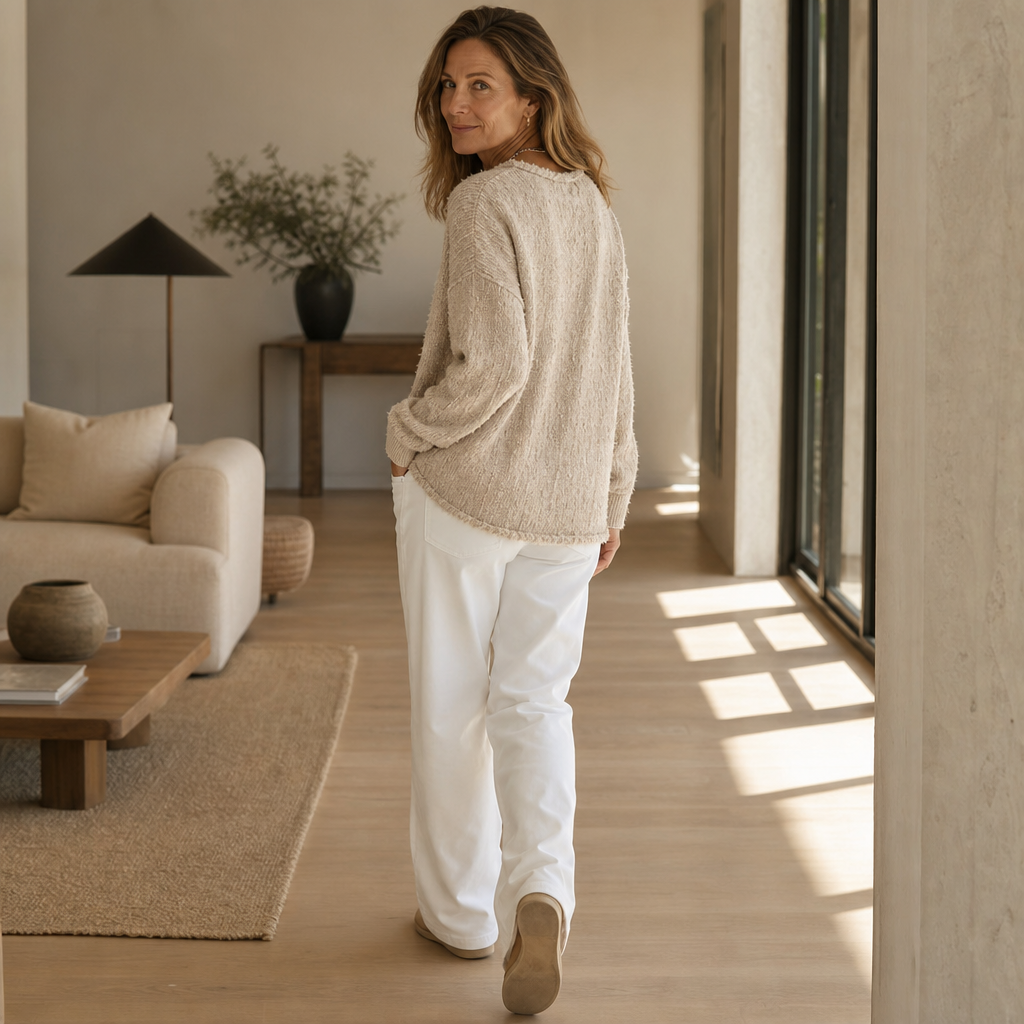 Marlwick – Sweter Henley z Grubej Dzianiny