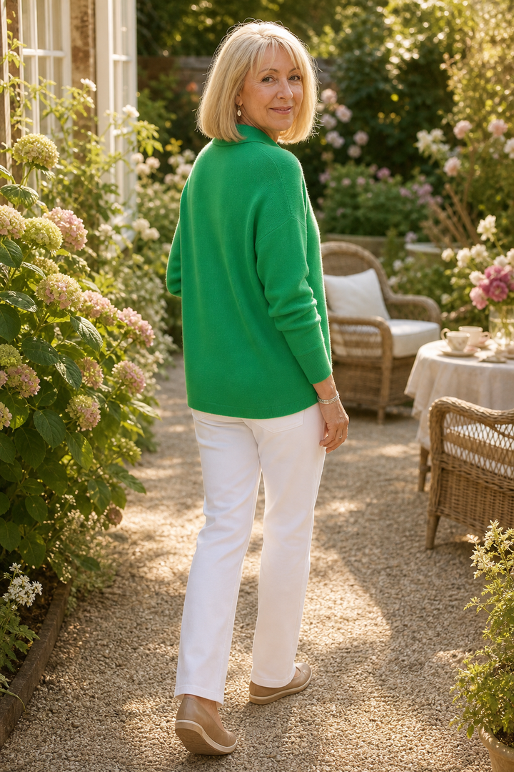 Softshirt – Sweter z kołnierzykiem i guzikiem