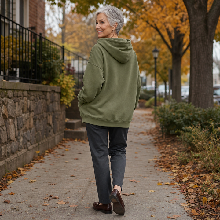Fieldcrest – Szary Przyciski Hoodie w Stylu Wojskowym