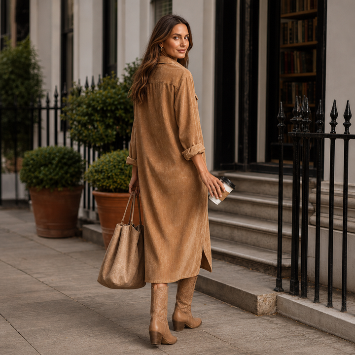 Wearbella – Sukienka koszulowa midi z guzikami z boku
