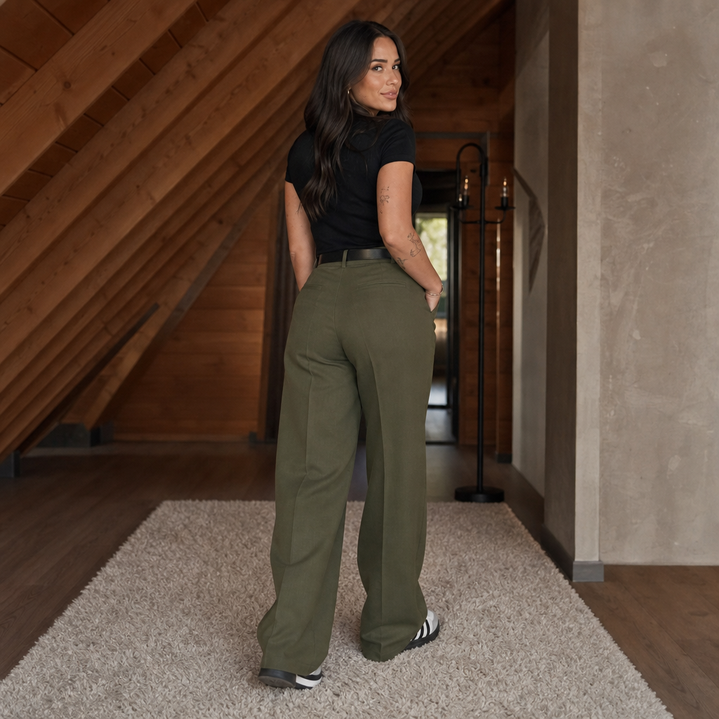 Wearbella – Spodnie z wysokim stanem i szerokimi nogawkami