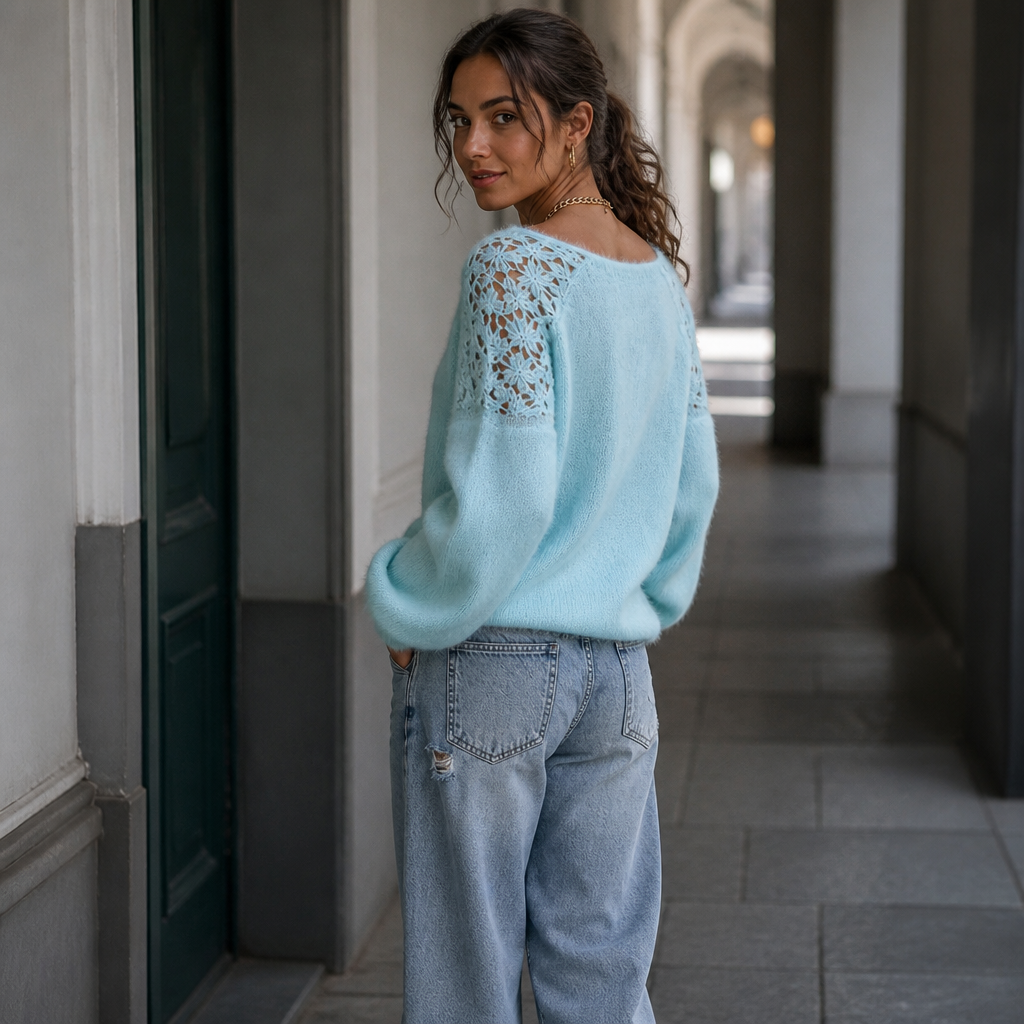 Wearbella – Sweter w koronkowym stylu, który wygląda elegancko, a nie zwyczajnie