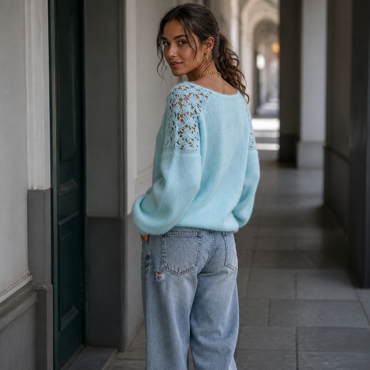 Wearbella – Sweter w koronkowym stylu, który wygląda elegancko, a nie zwyczajnie