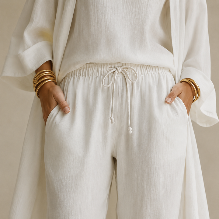 Eloria – Elegancki zestaw loungewear dla kobiet w 3 częściach