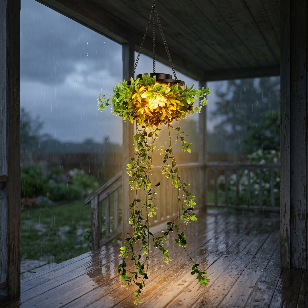 Lumivia – Solarna Lampa Wisząca Bluszczowa