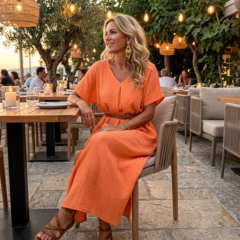Lunessa – Letnia sukienka damska w stylu lnianym