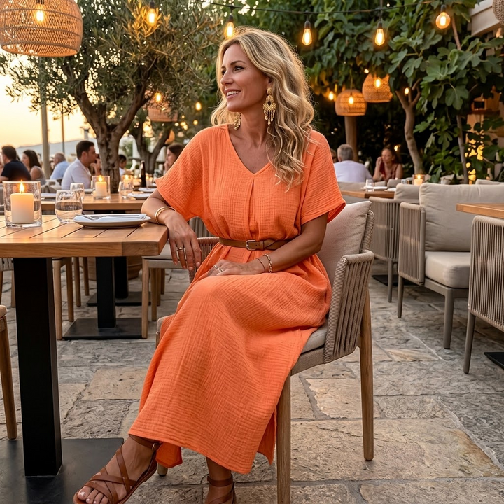 Lunessa – Letnia sukienka damska w stylu lnianym