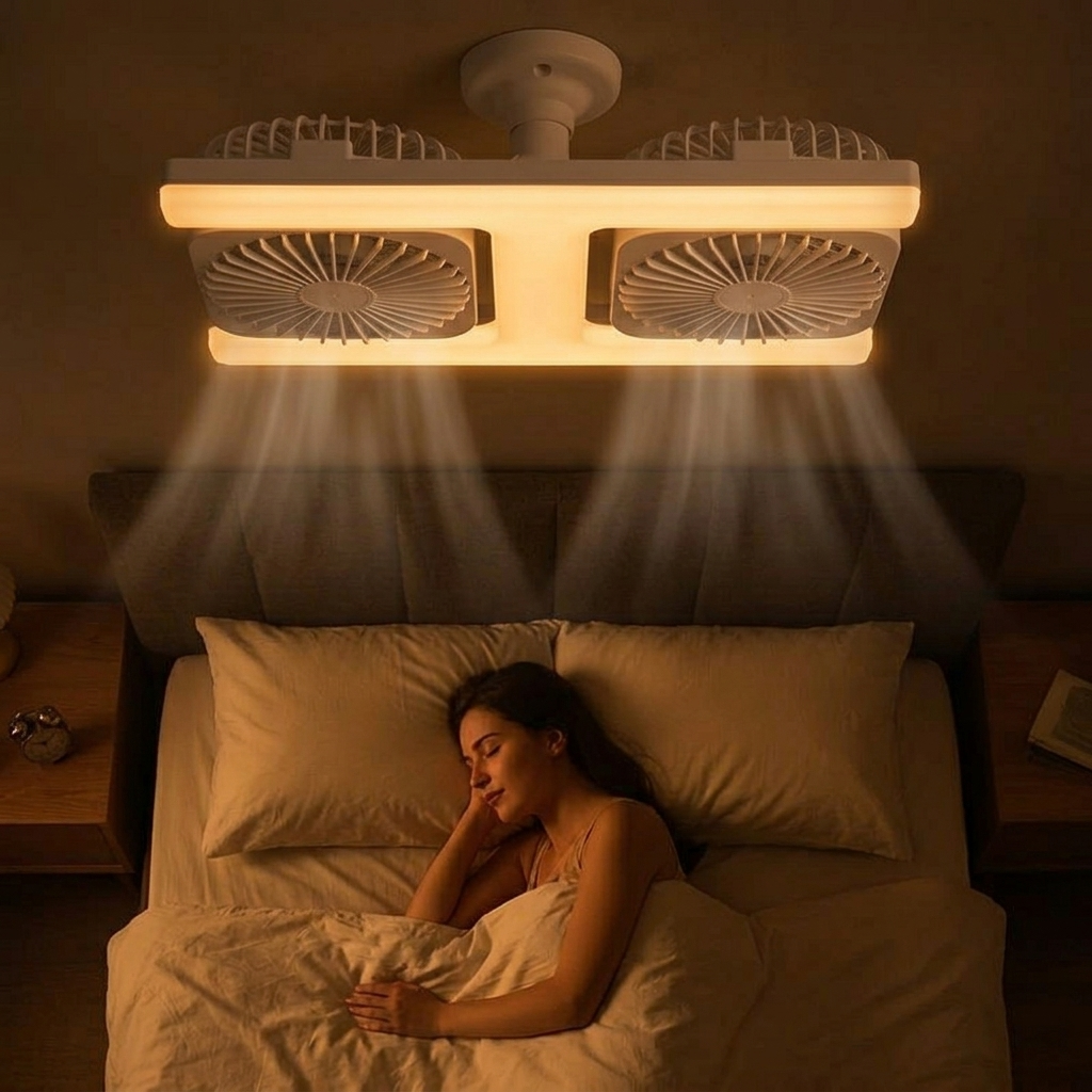 Breezo – Wentylator sufitowy wkręcany z lampą LED
