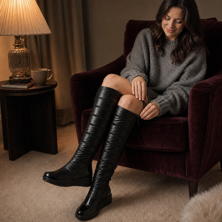 Wearbella – Śniegowce z miękkim wykończeniem do kolan