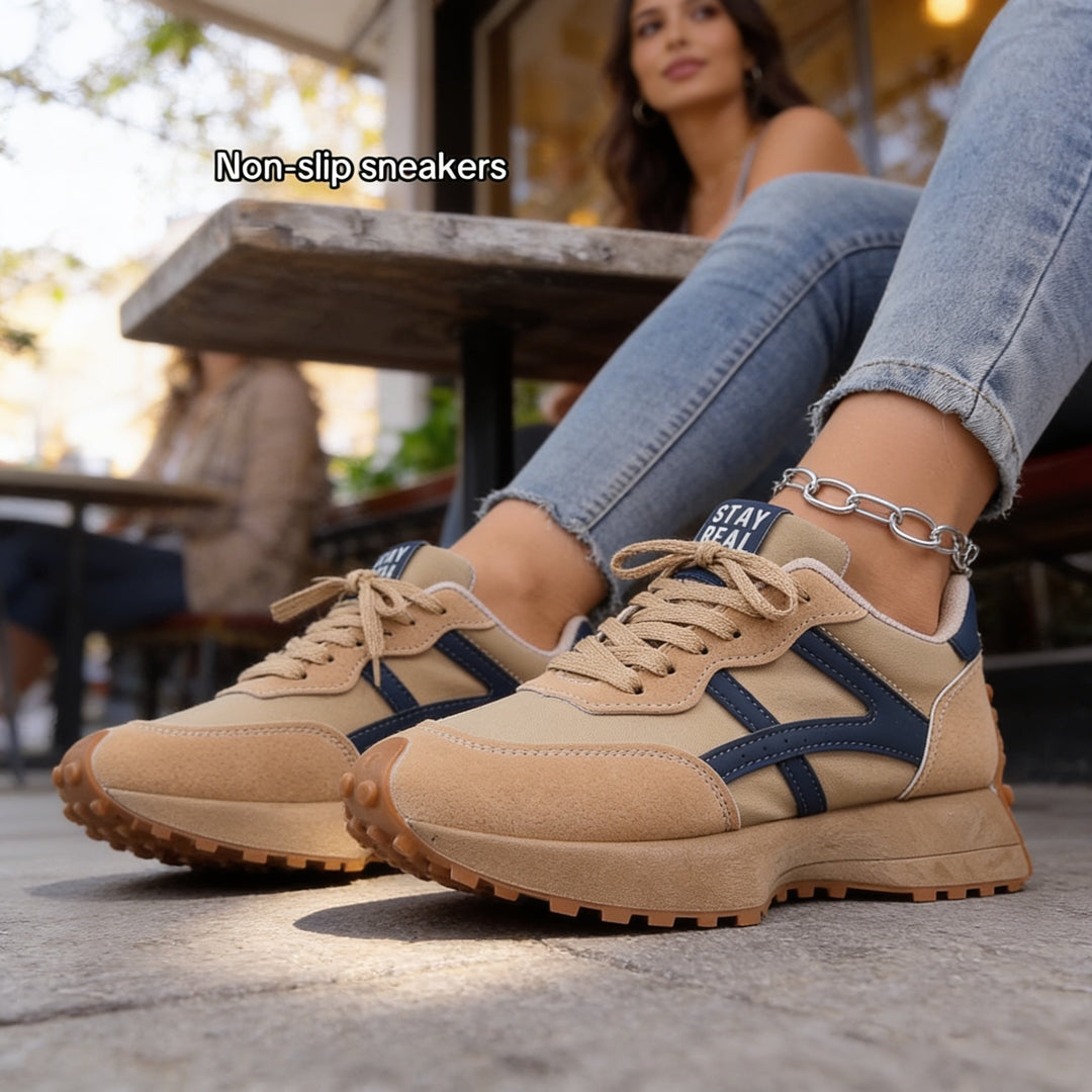 Solenne – Płaskie, Nieslizgające Sneakersy Chunky
