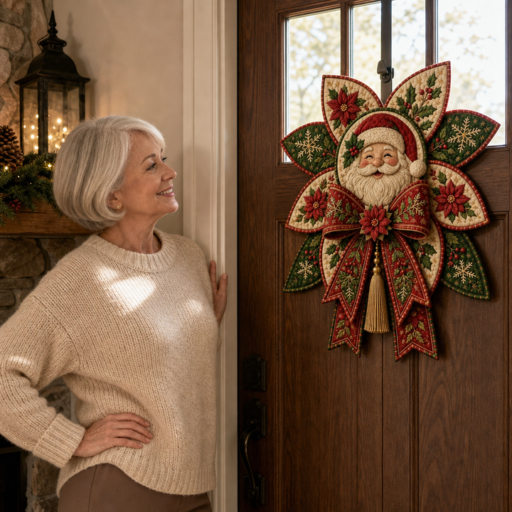 Zestaw do szycia Stitchmas Bow – Zrób to sam Zestaw do szycia ozdoby Mikołaja