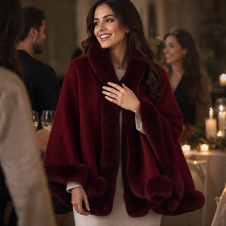 Wearbella – Kaptur z dzianiny z wykończeniem z futra