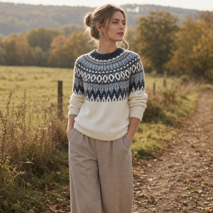 Wearlyn – Sweter dzianinowy z opadającymi ramionami w kolorze blokowym