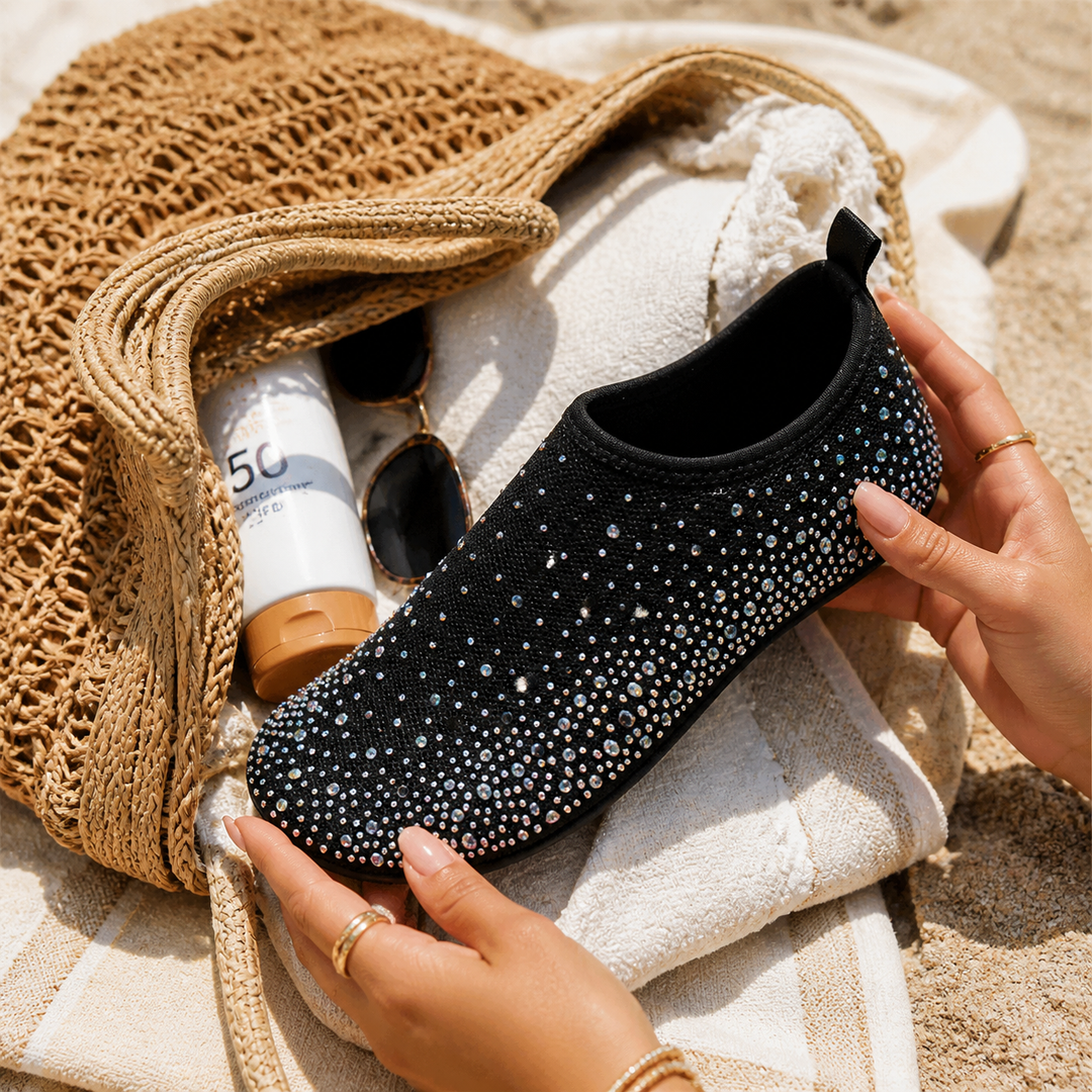 Sparkella – Kryształowe Buty Wodne Slip-On