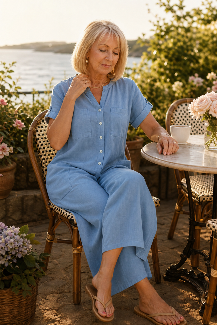 Wearbella – Luźny kombinezon z szerokimi nogawkami i kieszeniami