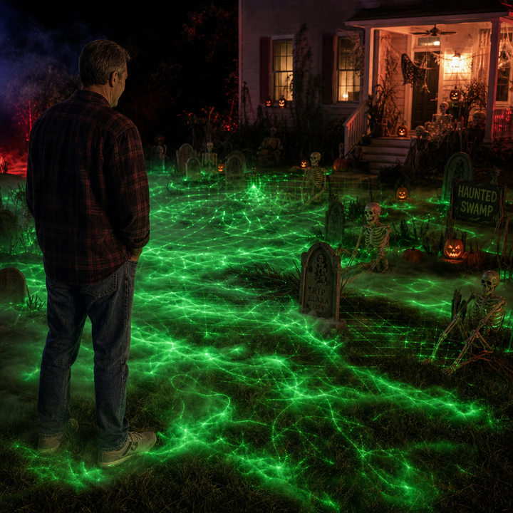 Swampglow – Zielony Projektor Laserowy na Halloween