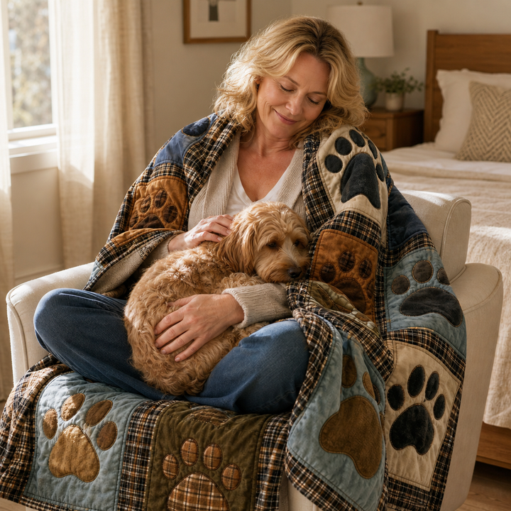 Pawhaven – Drukowany Koc Fleece w Wzór Łap