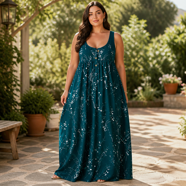Stillwear – Sukienka Maxi, która opada, nigdy się nie przylega