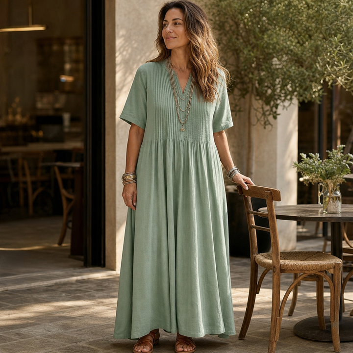 Linaline – Sukienka Maxi z Zaszyciami