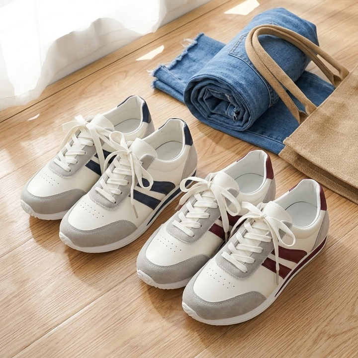 LunaWalk – Lekkie sneakersy w retro paski