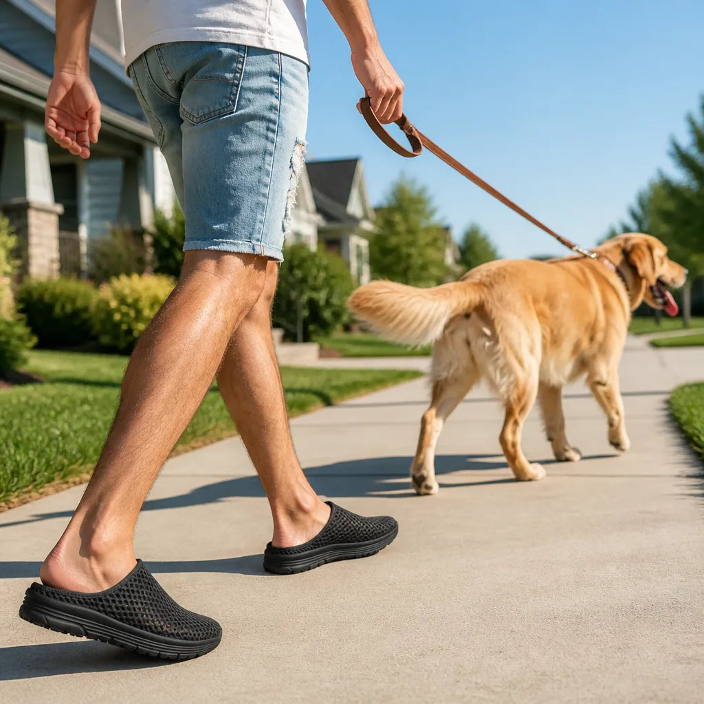 Airstep – Męskie oddychające klapki z siateczki z amortyzowaną podeszwą EVA