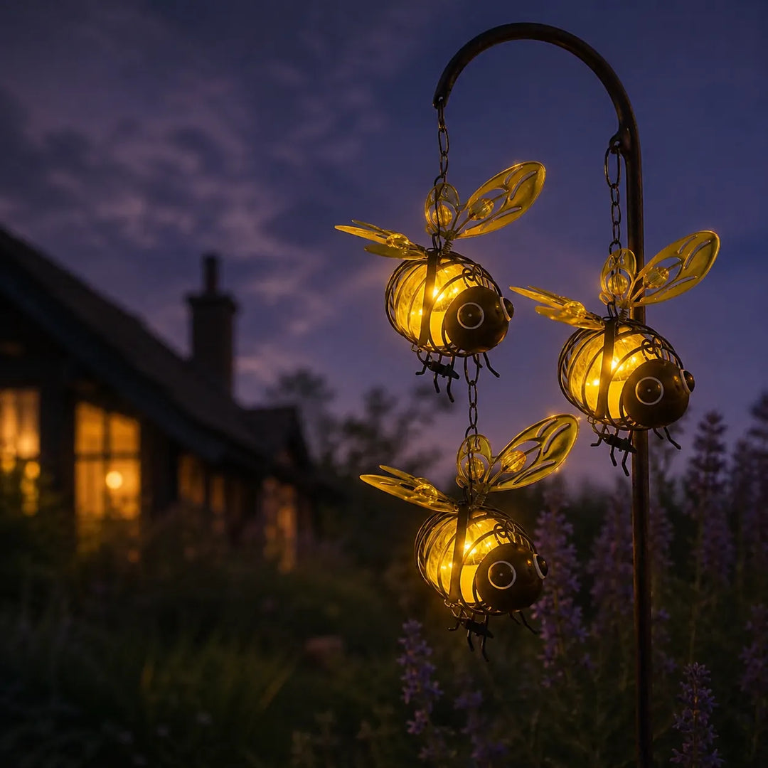 Beeloom – Słoneczna Lampa Wisząca w Kształcie Pszczoły do Ogrodu