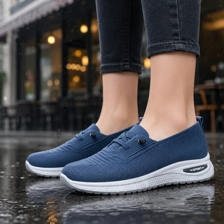Stelora – Dzianinowe Sneakersy Slip On dla kobiet, Amortyzowane Buty do Codziennego Chodzenia