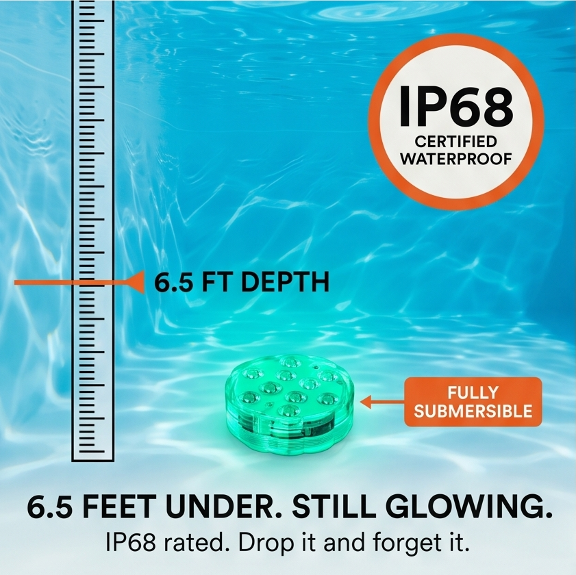 LumaGlow – Podwodna Lampa Basenowa z Pilotem (2 szt.)
