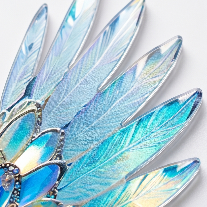 Lumara – Ornament w kształcie iryzującego błękitnego ptaka