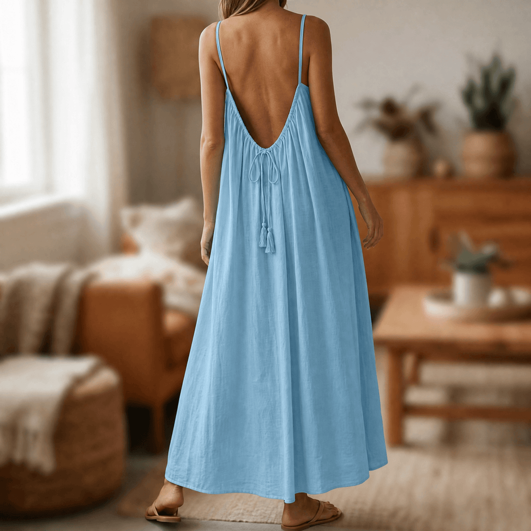 Lunavia – Maxidress bez pleców na ciepłe letnie dni