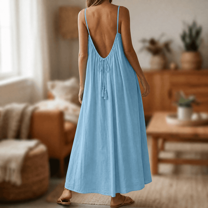 Lunavia – Maxidress bez pleców na ciepłe letnie dni