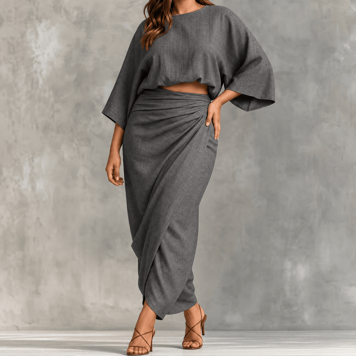 Lunavia – Damski zestaw z kimono rękawem w rozmiarze plus