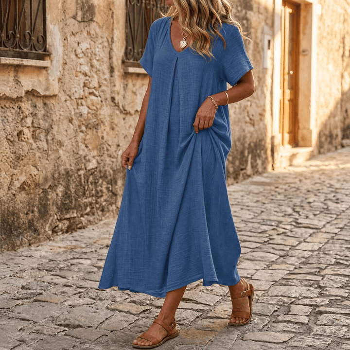 Lunessa – Letnia sukienka damska w stylu lnianym